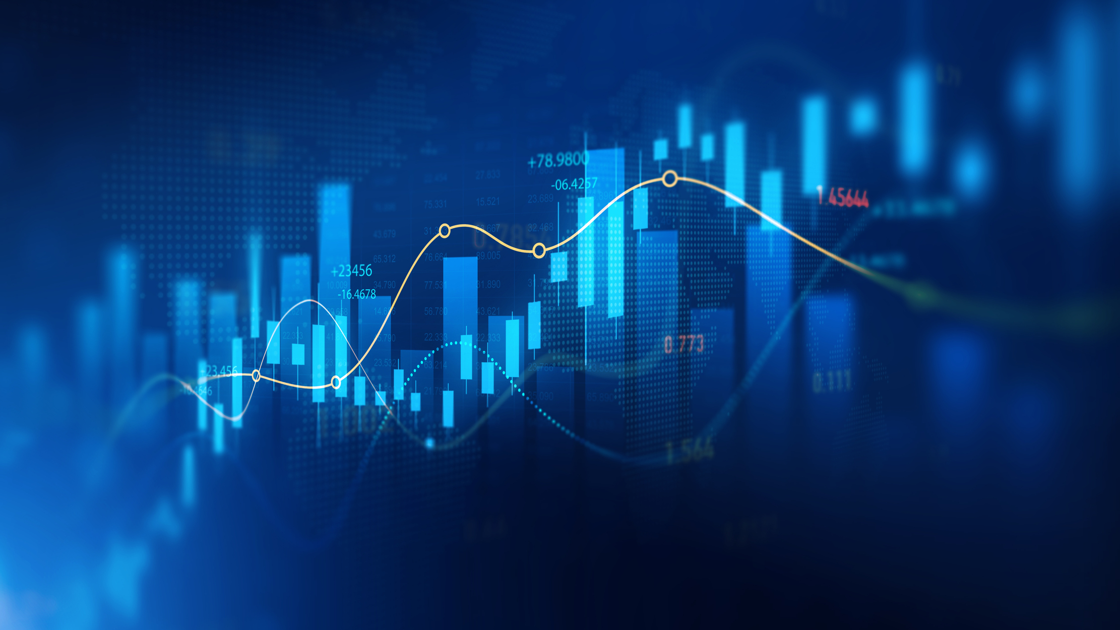 Investment finance chart,stock market business and exchange financial growth graph.Trade analytics line graphs and financial chart investment.Financial investment graphs 2 Rising financial graph