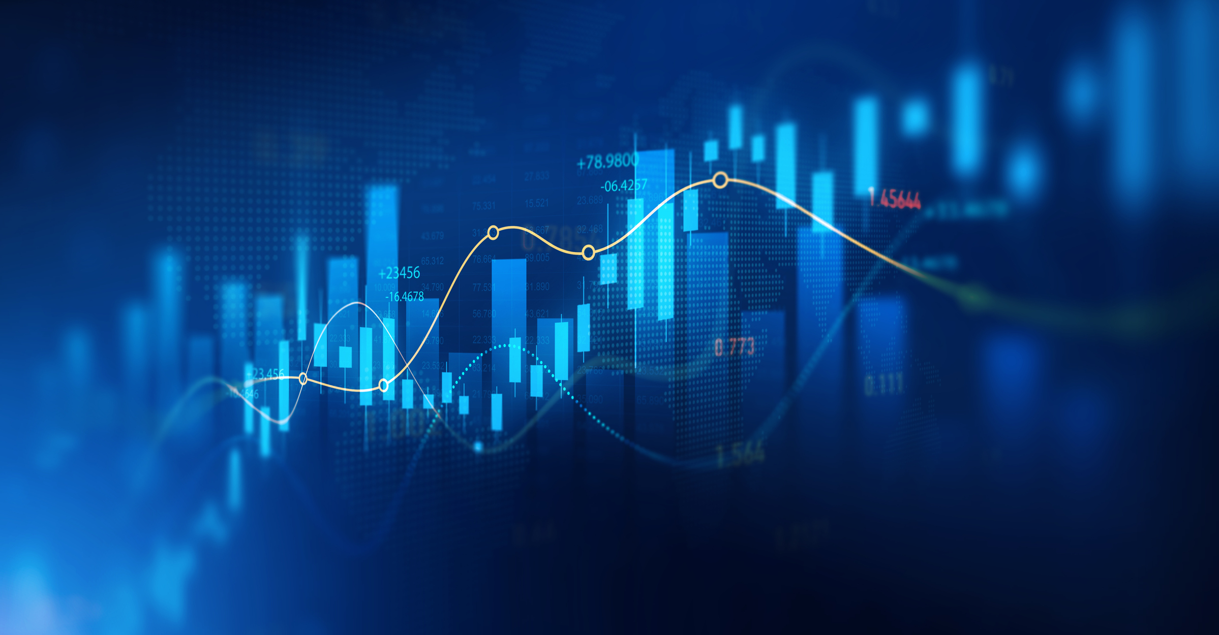 Investment finance chart,stock market business and exchange financial growth graph.Trade analytics line graphs and financial chart investment.Financial investment graphs 1 Rising financial graph